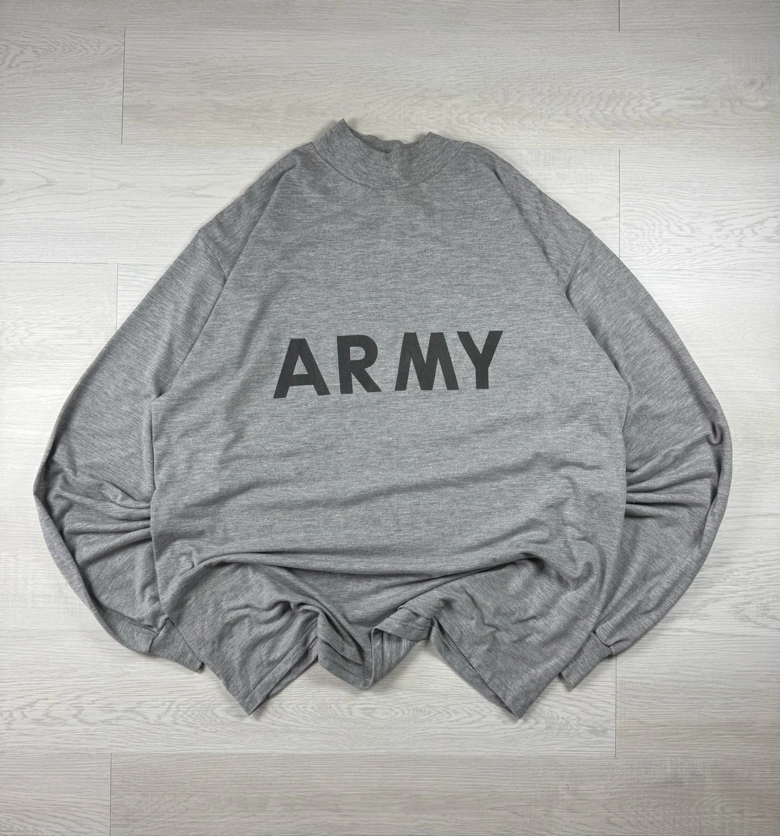 US Army PFU Long Sleeve Training Shirt Grey XL Military Threads USA